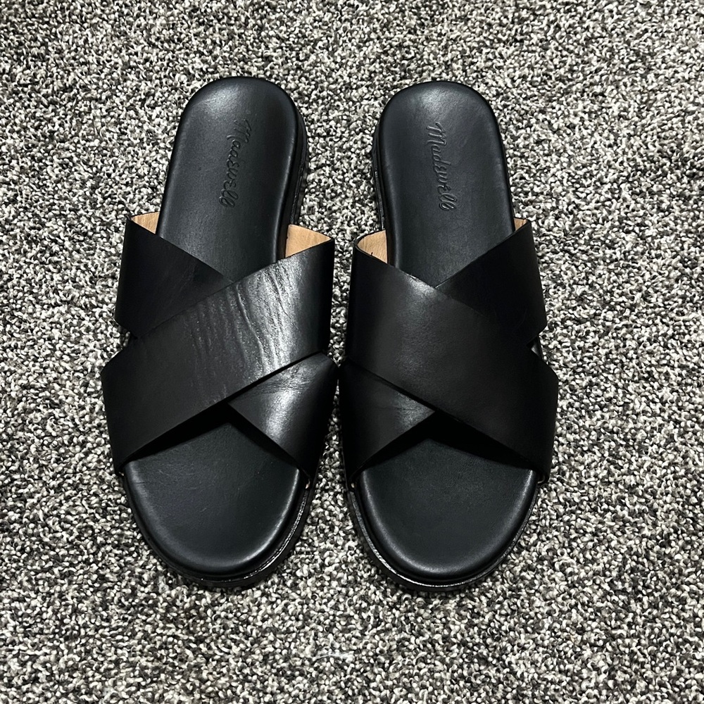 Madewell Crisscross Slide Sandals- sz 9